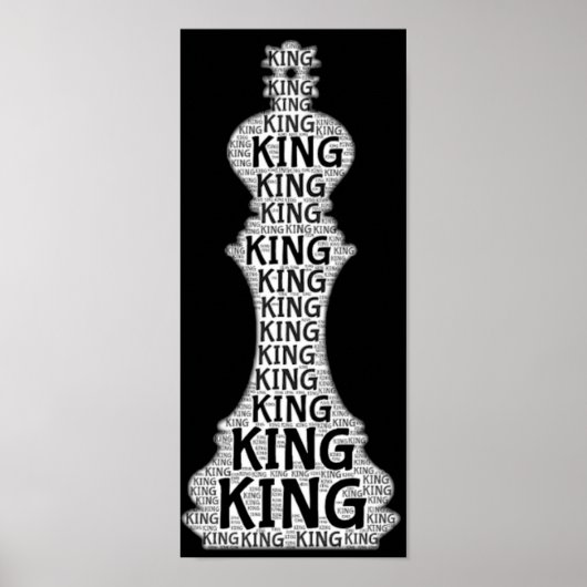 Poster Image du mot d'échecs King (Devant)