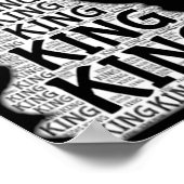 Poster Image du mot d'échecs King (Coin)