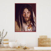 Poster Image du Sacré Coeur de Jésus "Coeur de Jésus" (Cuisine)