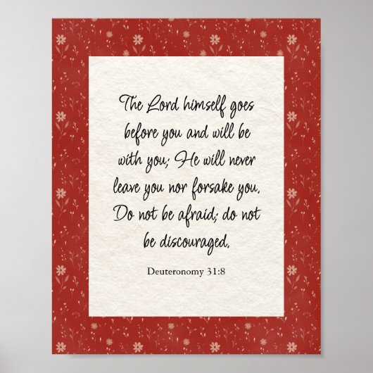 Poster Image du verset biblique Deutéronome 31:8 (Devant)