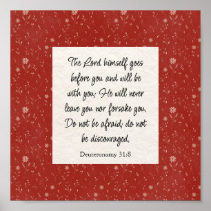 Poster Image du verset biblique Deutéronome 31:8