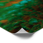 Poster Image d'un champignon sauvage sur le mur du fond d (Coin)
