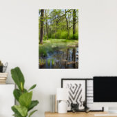 Poster Image d'un paysage forestier dans un marécage (Bureau à domicile)