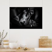 Poster Image d'un violon en b&W à vie (Cuisine)