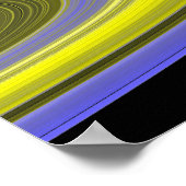 Poster Image fausse couleur des anneaux de Saturne (Coin)
