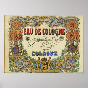 Poster Image parisienne romantique 1868 de parfum