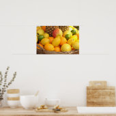 Poster Image rapprochée d'un panier avec des fruits (Cuisine)