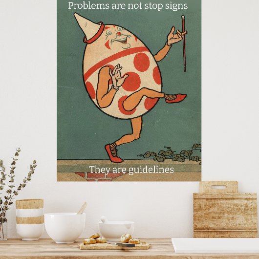 Poster Image Retro Humpty Dumpty. Texte modifiable (Cuisine)