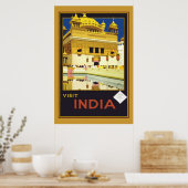 Poster Image rétro vintage de voyage Inde (Cuisine)