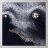 Poster Image satellite de l'île de Semisopochnoi (Devant)