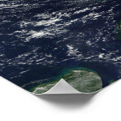 Poster Image satellite de l'ouragan Matthew par St. Augus (Coin)