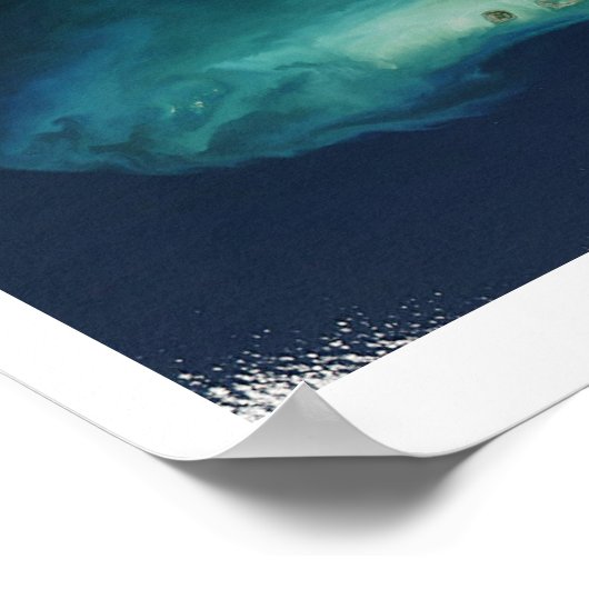 Poster Image satellite des clés de Floride (Coin)