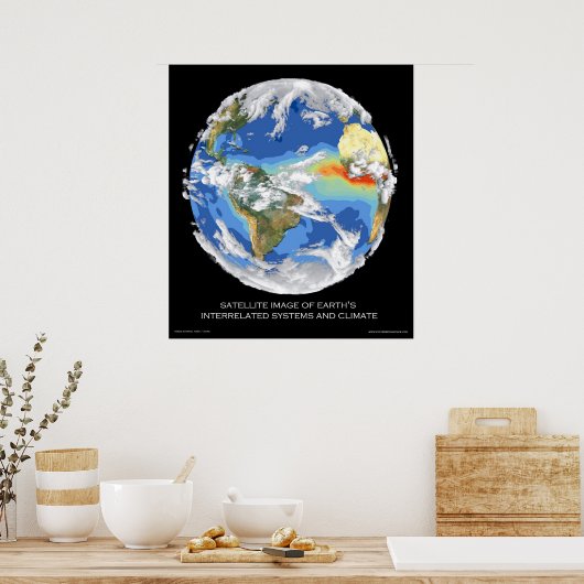 Poster Image satellite Systèmes de la Terre et climat (Cuisine)