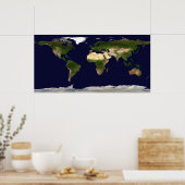 Poster Image satellite Terre (Cuisine)