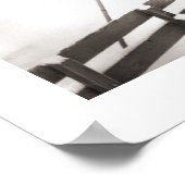 Poster Image ski vintage, Mode sur piste (Coin)