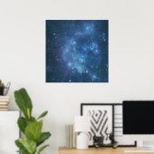 Poster Image spatiale bleue et violette (Bureau à domicile)