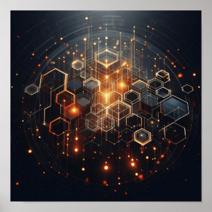 Poster Image technique utilisant des formes hexagonales