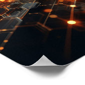 Poster Image technique utilisant des formes hexagonales (Coin)
