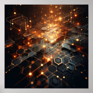 Poster Image technique utilisant des formes hexagonales