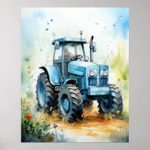 Poster Image TRACTOR-Aquarelle (Devant)