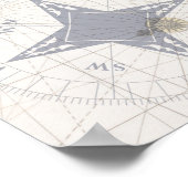 Poster Image vintage de pieuvre rouge Carte marine (Coin)