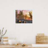 Poster Image vintage, Delft, pont sur un canal (Cuisine)