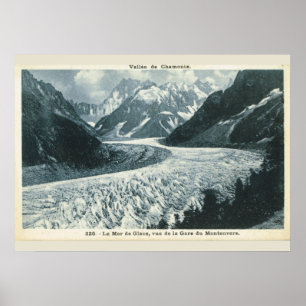 Poster Image vintage, France, Chamonix, Mont Blanc