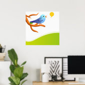 Poster imagem de passarinho (Bureau à domicile)