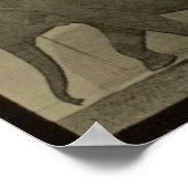 Poster Images consécutives d'un éléphant marchant Imprime (Coin)