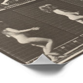 Poster Images consécutives d'une petite fille qui court (Coin)