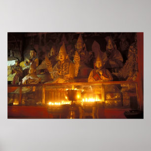 Poster Images de Lamas au monastère de Sara, Lhasa,