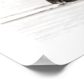 Poster Images de ski vintage, Descente en pente (Coin)