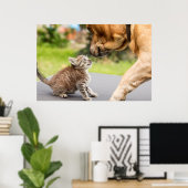Poster Images Getty | Chien et chat en amour (Bureau à domicile)