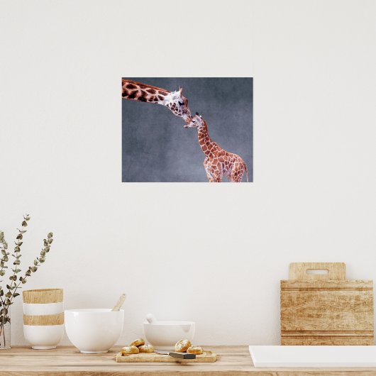 Poster Images Getty | Mère et bébé Giraffe (Cuisine)