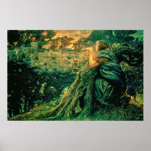 Poster "Imaginaire à Twilight" par Edward Robert Hughes