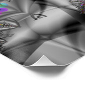 Poster Imaginaire | Arc-en-ciel Fractal Art (Coin)