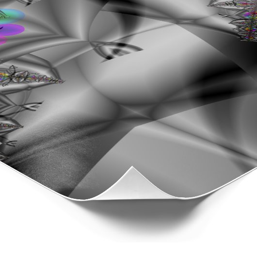 Poster Imaginaire | Arc-en-ciel Fractal Art (Coin)