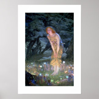 Poster Imaginaire Art nouveau Imprimer 20x20