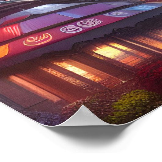 Poster Imaginaire Auracore Art numérique Cityscape (Coin)