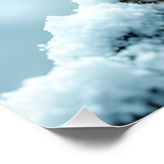 Poster Imaginaire Bébé blanc mignon Dragon (Coin)