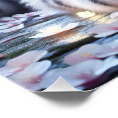 Poster Imaginaire Bébé blanc Tigre mou (Coin)