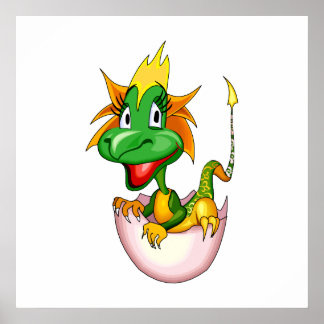 Poster Imaginaire Bébé mignon Dragon