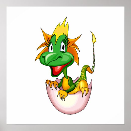 Poster Imaginaire Bébé mignon Dragon (Devant)
