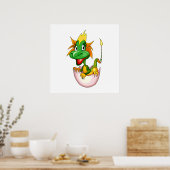 Poster Imaginaire Bébé mignon Dragon (Cuisine)