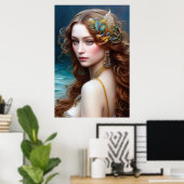 Poster Imaginaire Belle Sirène Princesse (Bureau à domicile)