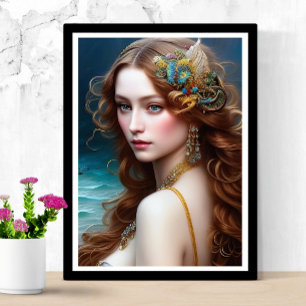 Poster Imaginaire Belle Sirène Princesse
