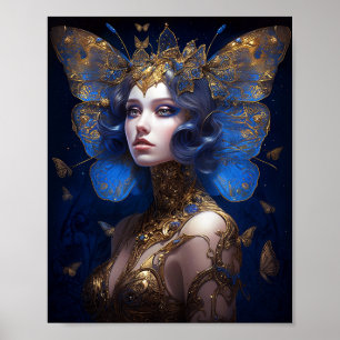 Poster Imaginaire Blue Gold Fairy