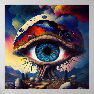 Poster Imaginaire champignon