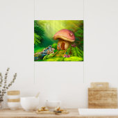 Poster Imaginaire champignon maison (Cuisine)
