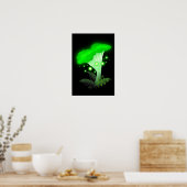 Poster Imaginaire Chanterelle Champignon vert brillant (Cuisine)